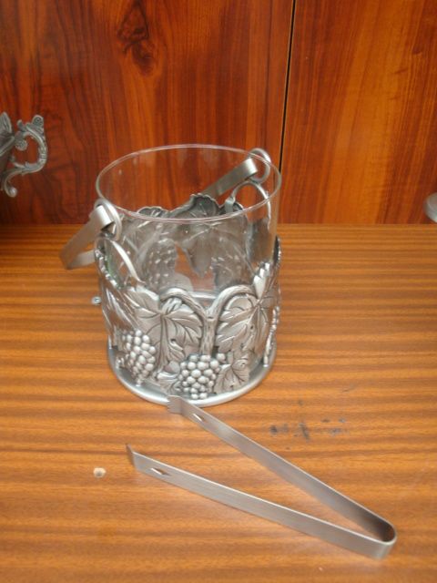 Conjunto peças decorativas em estanho