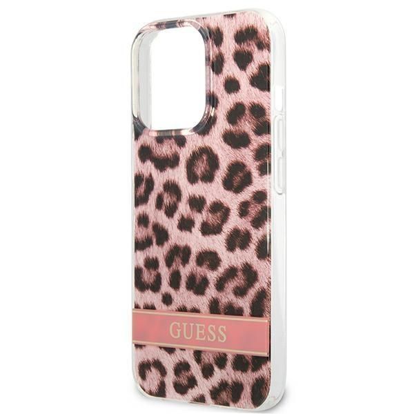 Guess Etui Ochronne iPhone 13 Pro Max 6,7" Różowy Lampart