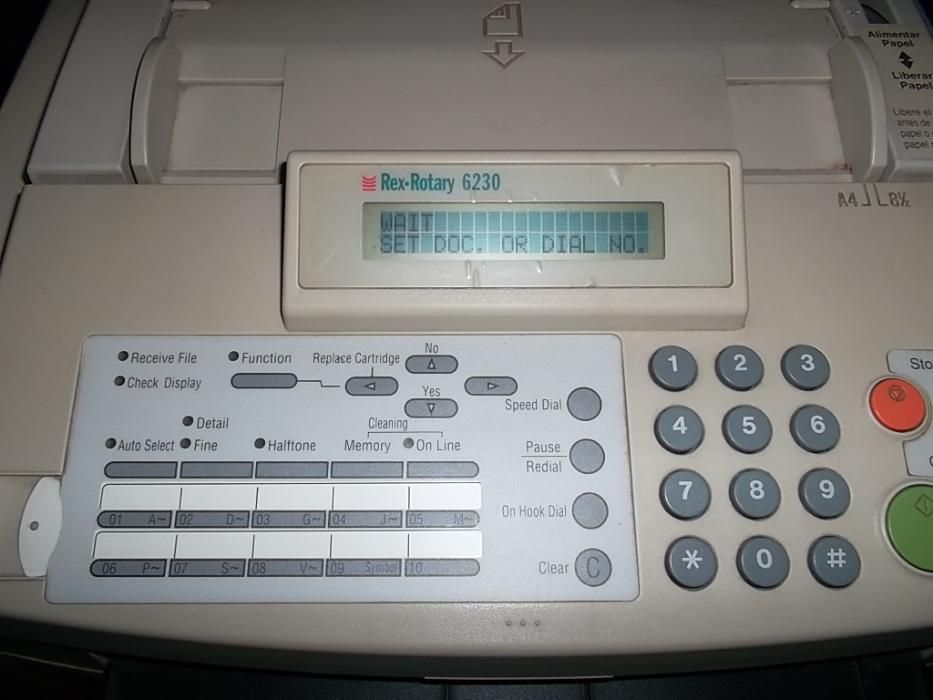 Fax Rex Rotary 6230 com avaria