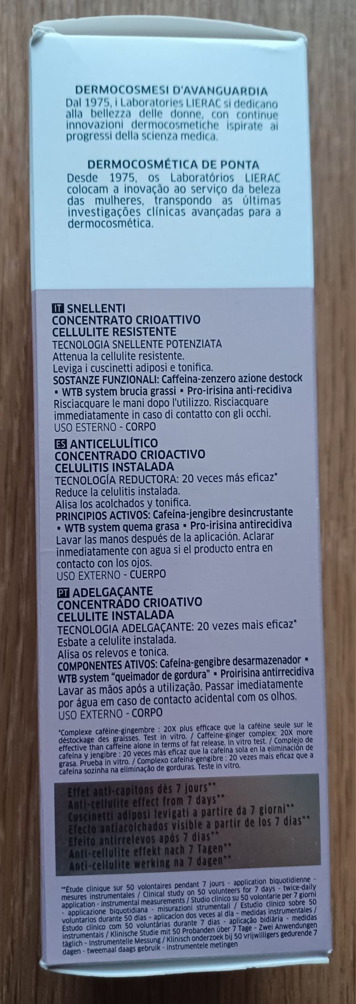 Lierac Body-Slim Adelgaçante Concentrado Crioativo Celulite Instalada