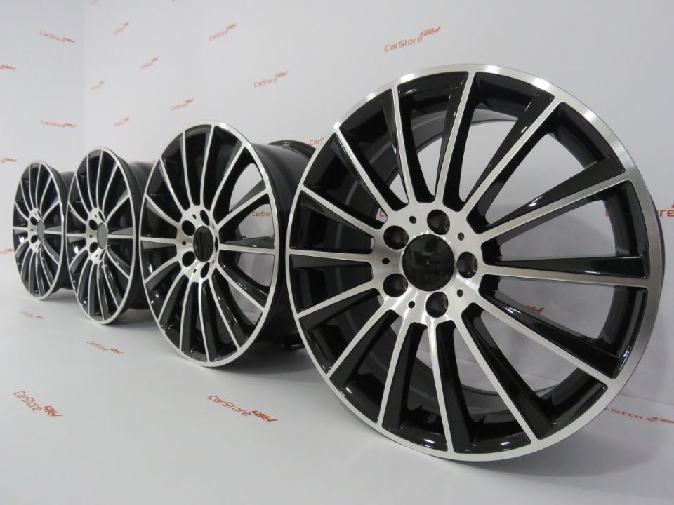 Jantes Look Mercedes Turbine 18 '' x 8 et45 5x112 Pretas e polido
