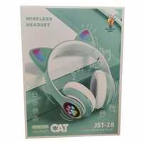 Бездротові Bluetooth навушники з котячими LED