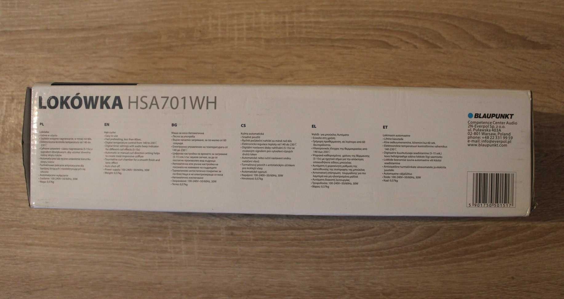 Blaupunkt automatyczna lokówka HSA701WH