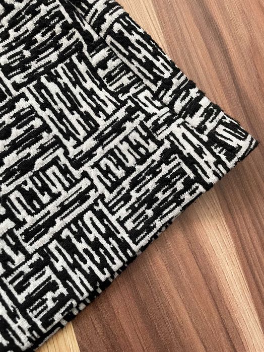 Spódnica dzianinowa mini Marks & Spencer 36 S czarno - biała tweed