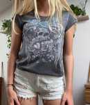 T-shirt szary z cekinami