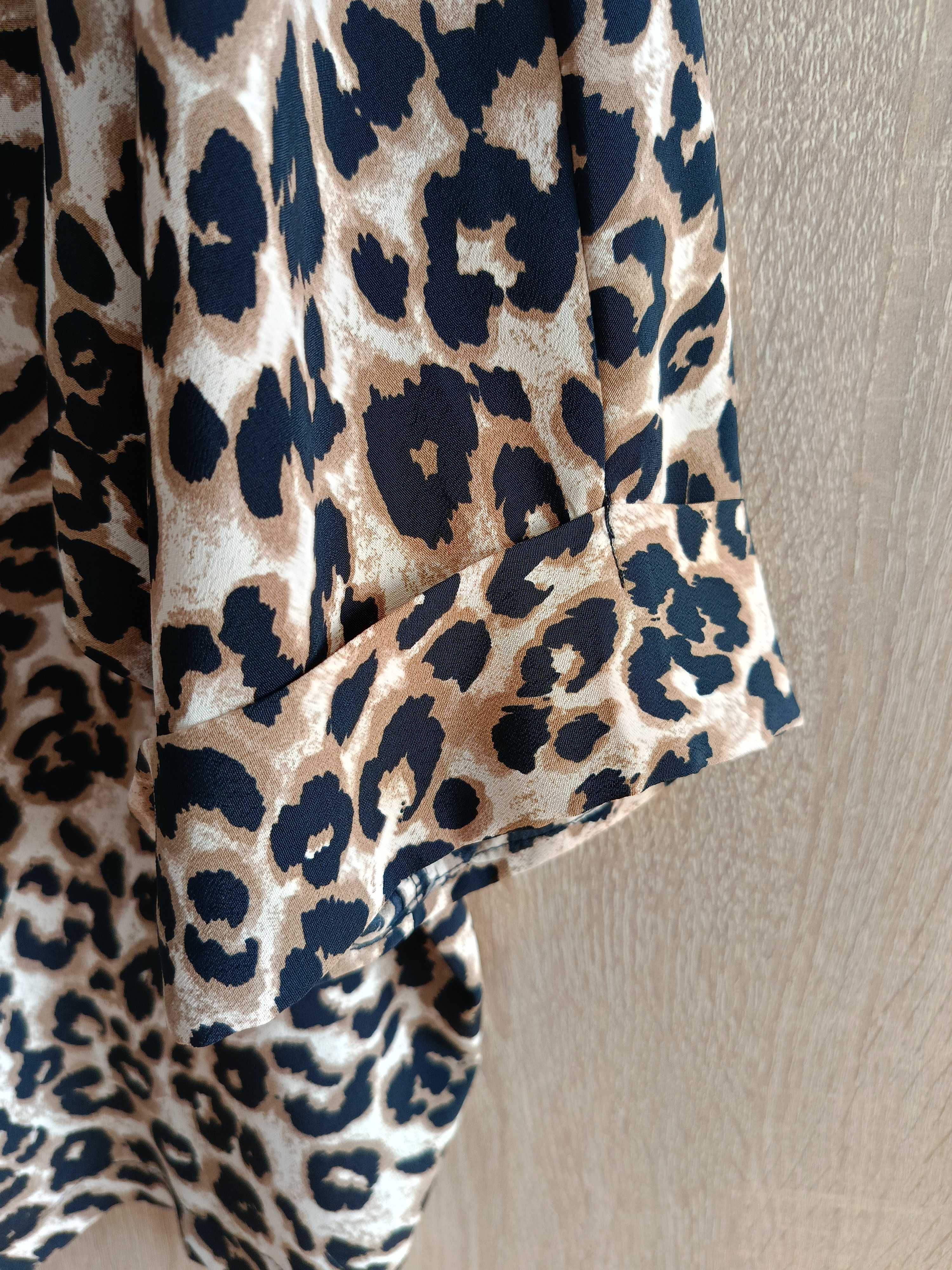 Bluzka panterka xl 42 44 46 włoska zara mohito Orsay Reserved wiązana