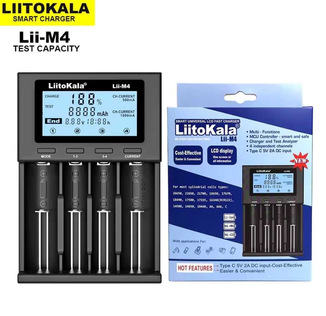 liitokala lii M4 литокала зарядка 18650