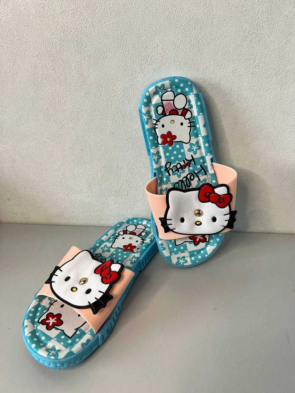 Дитячі шльопанці Hello Kitty, Тапочки для дівчаток, Сланці для дітей