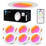 Oświetlenie inteligentne LED RGB 7 W zestaw 6 szt. sterowane aplikacją