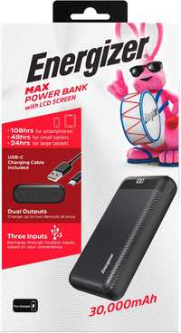 Павербанк Energizer Max Power Bank 30000mAh