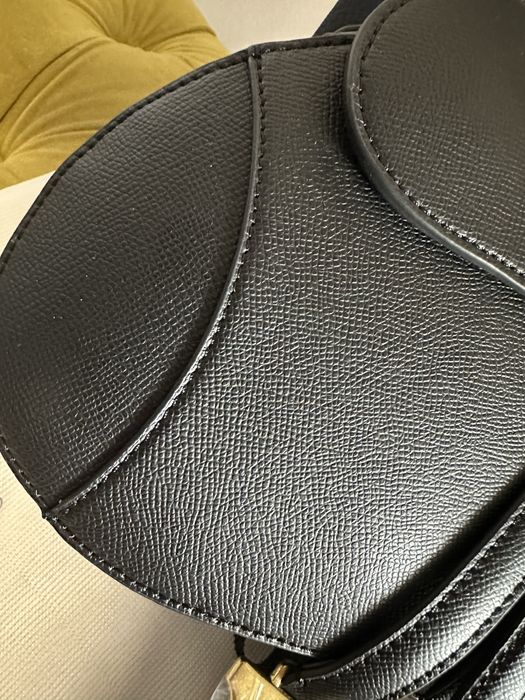 Torebk dior saddle bag z paskiem czarna skóra cielęc