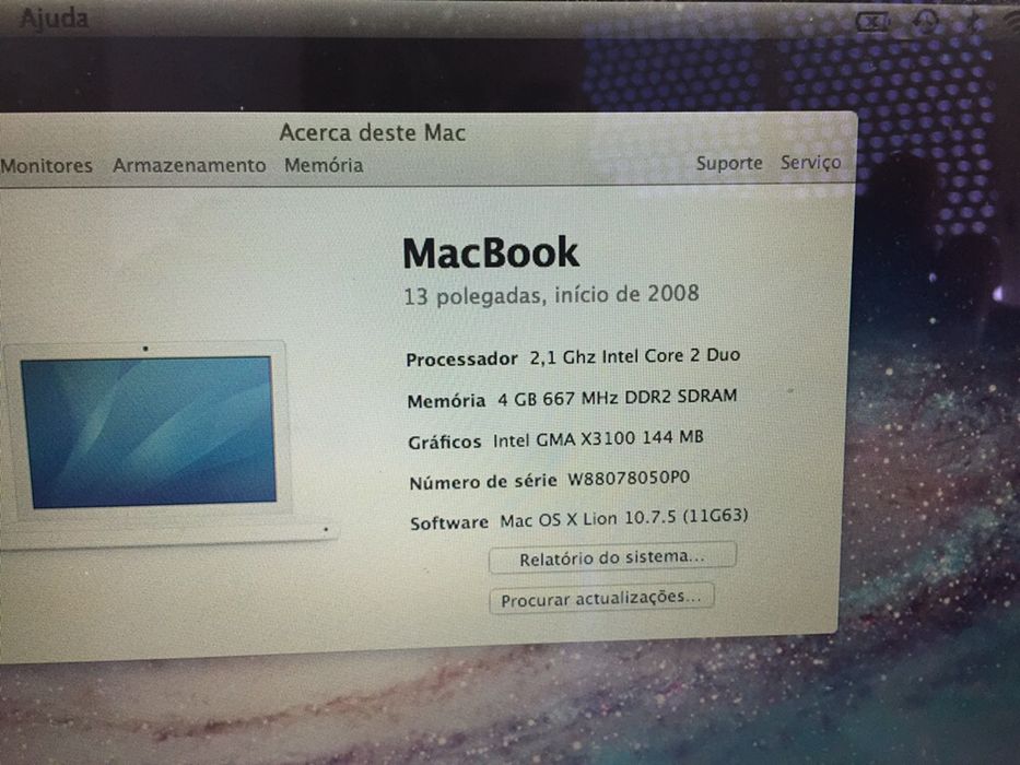 MacBook white 13'3 4gb, 2 baterias