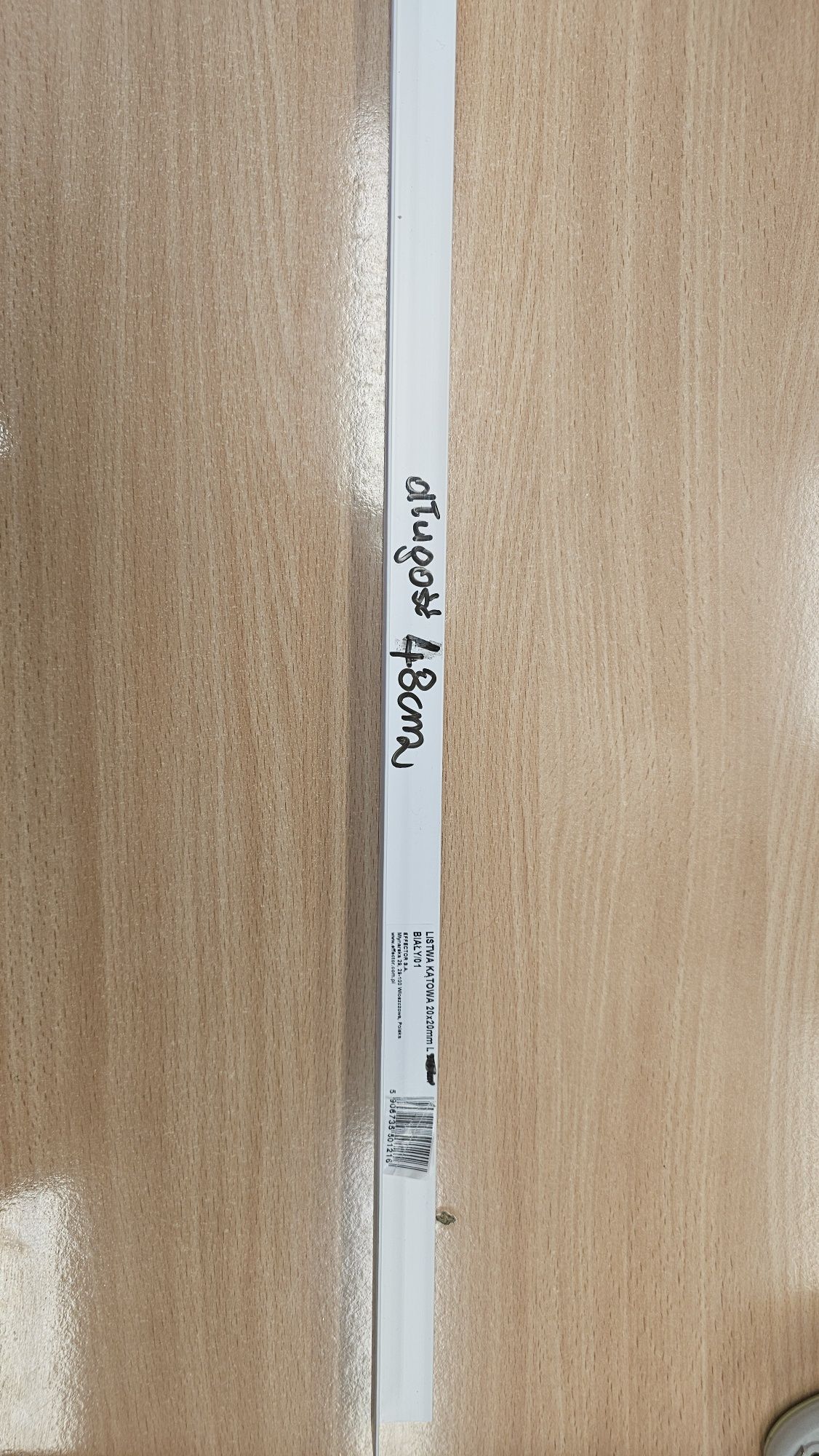 Listwa kątowa biala odpad 48 cm