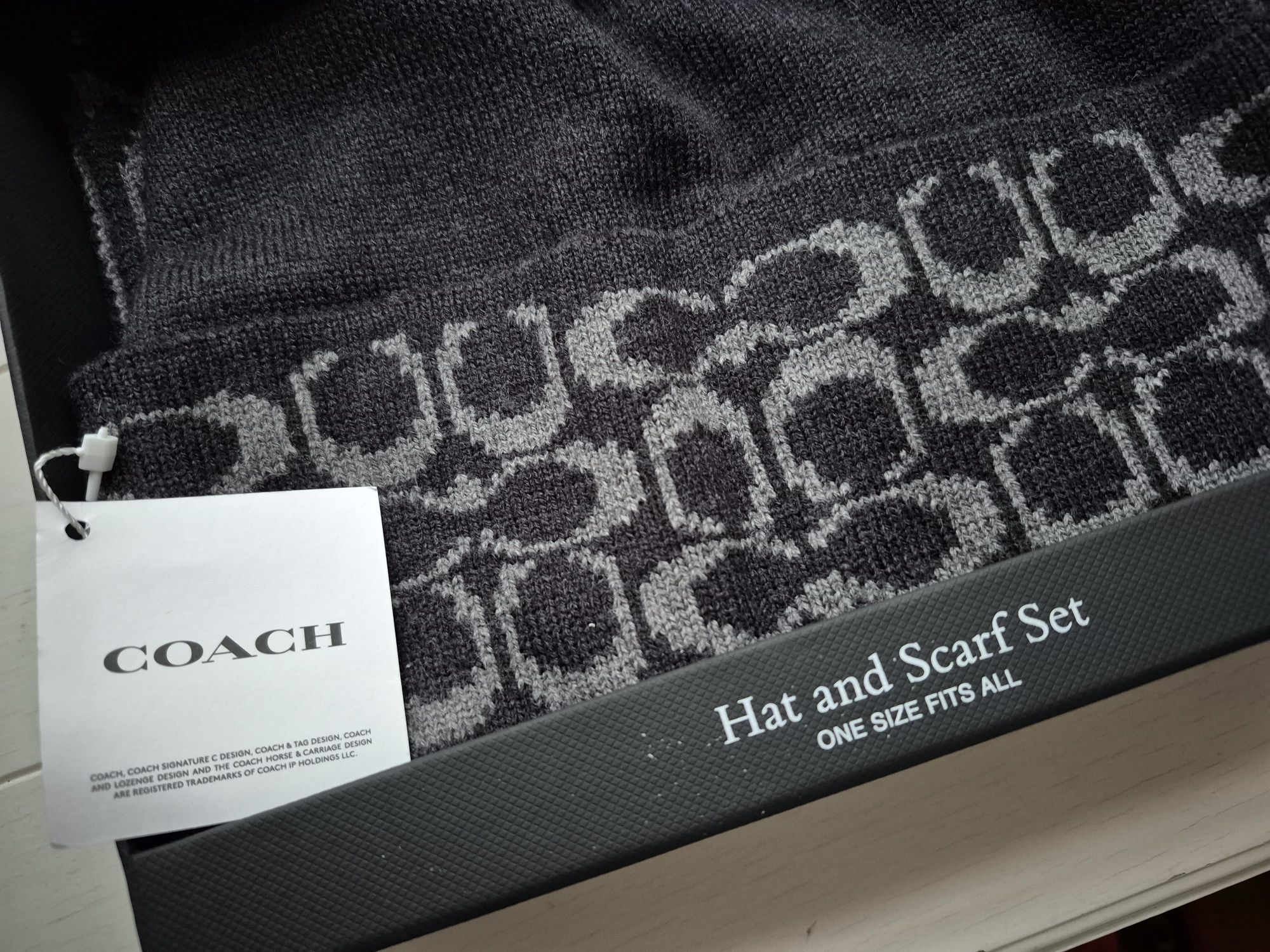 Zestaw Czapka Szalik Meski Coach
