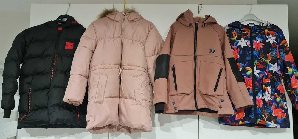 PAKA 4x kurtka 8x bluza sweter 128 134 zestaw dziewczynka JESIEŃ ZIMA