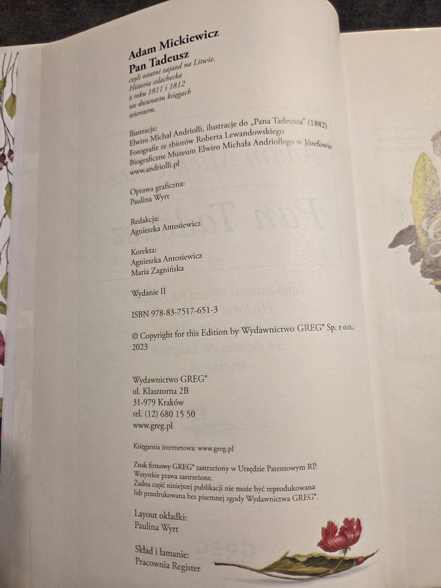 Pan Tadeusz A.Mickiewicz lektura klasa 7-8