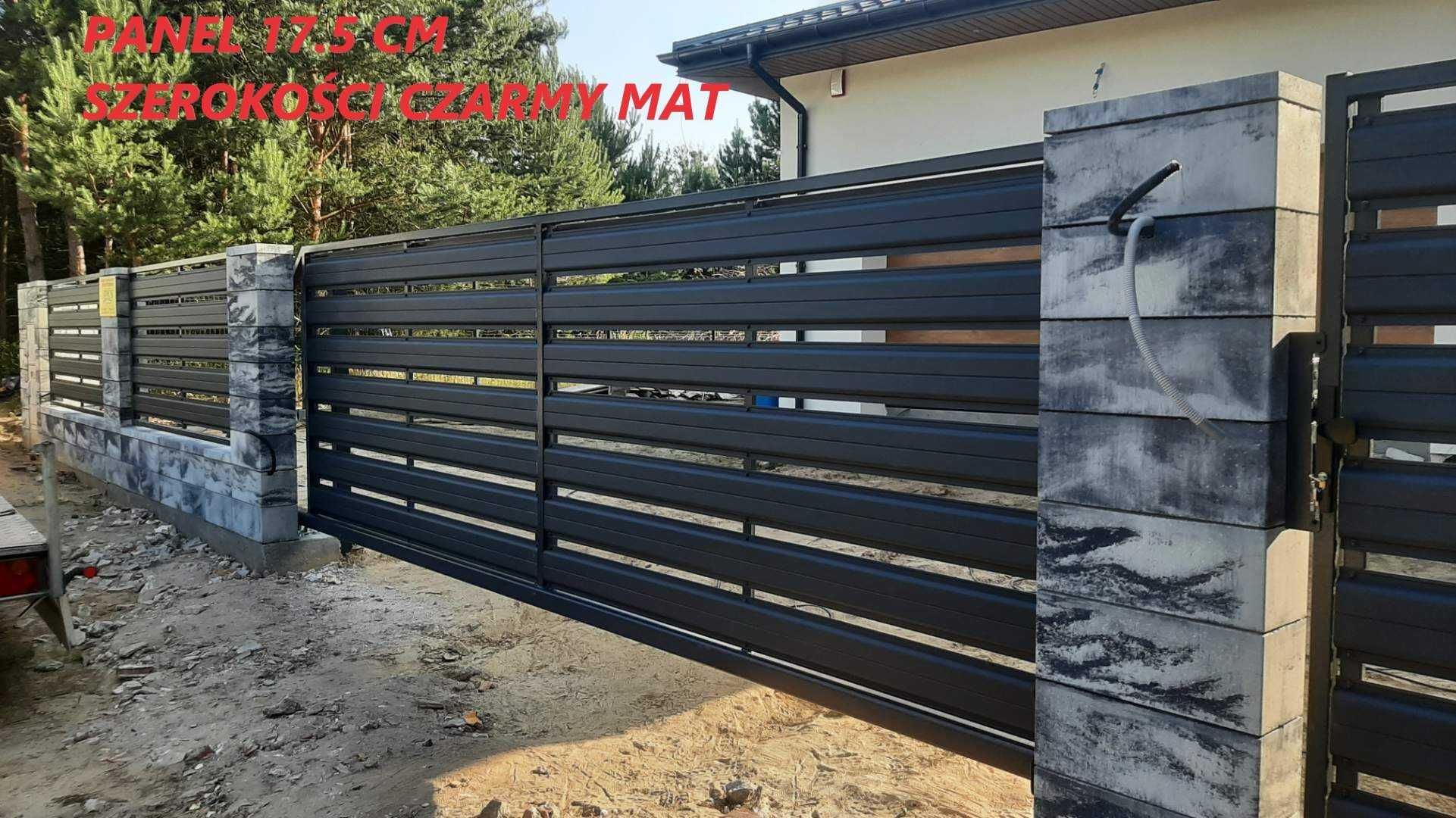 Panel Metalowy Ogrodzeniowy Sztachetki 17.5cm szer. Producent Transpor