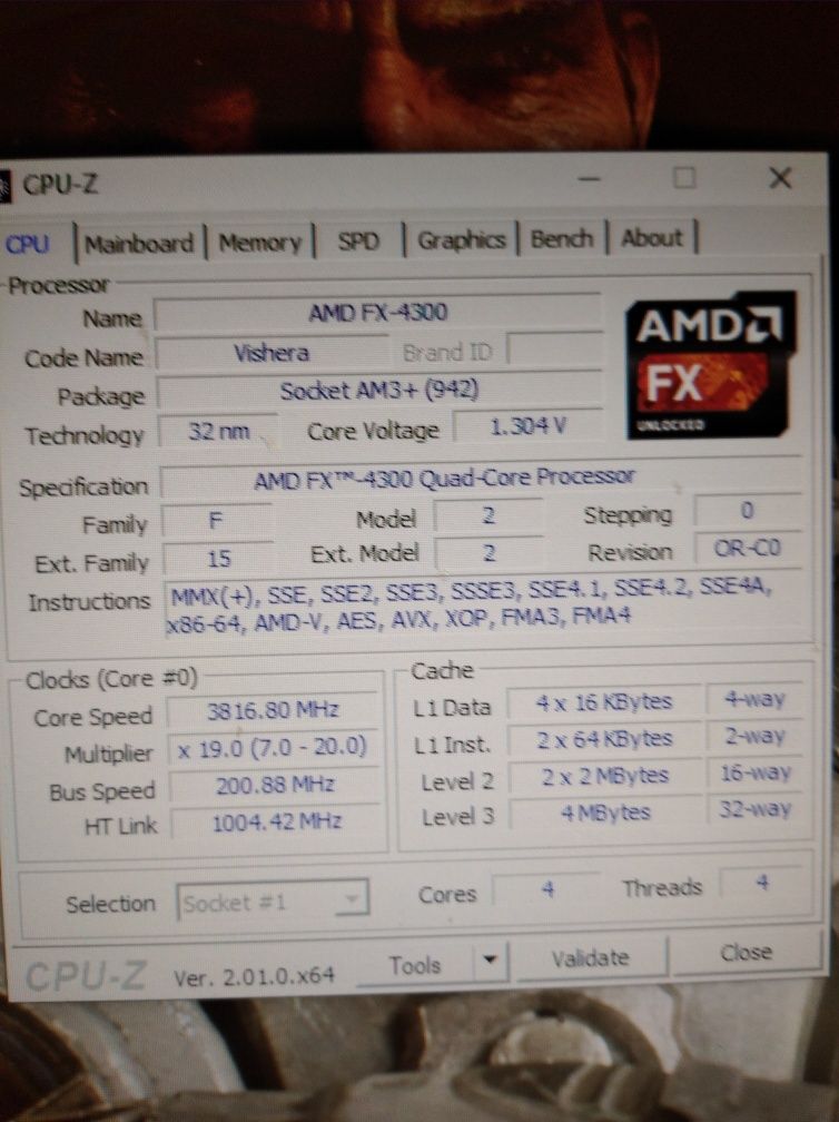 Домашній ПК quad core fx 4300 8 gb озу 1050ti 4gb