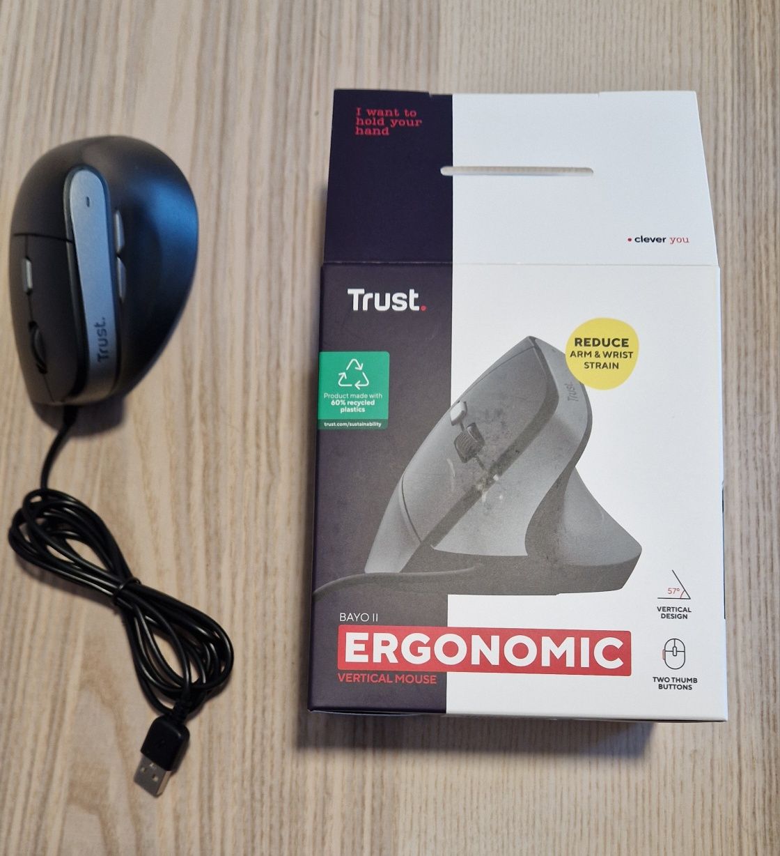Rato Trust Bayo II ergonómico