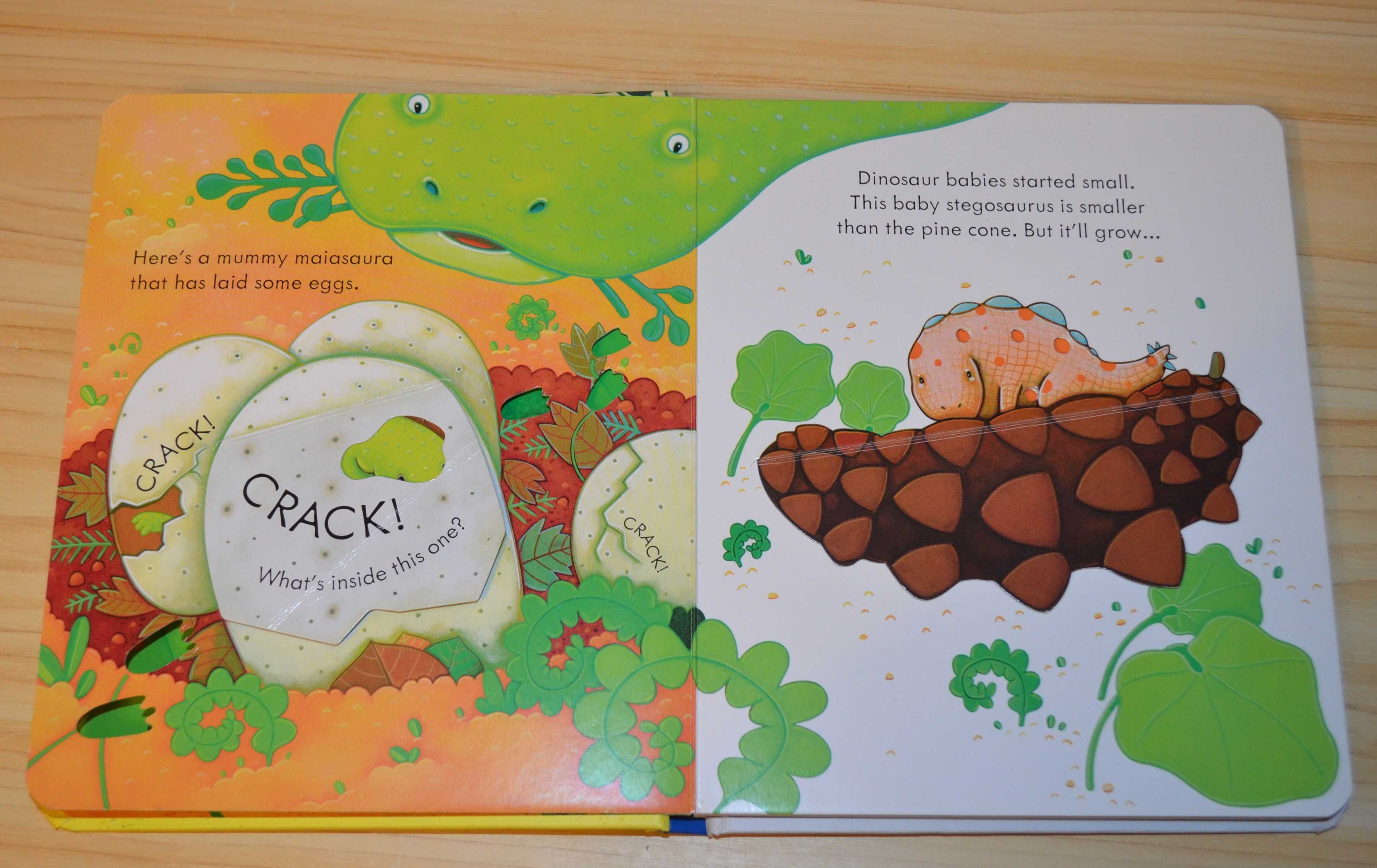 Usborne peep inside dinosaur, дитяча книга англійською