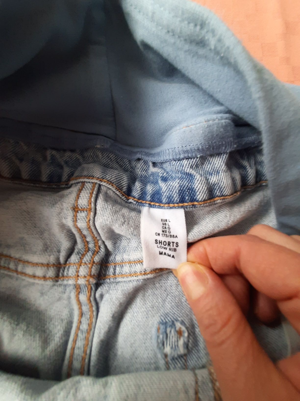 Spodenki ciążowe jeans roz L