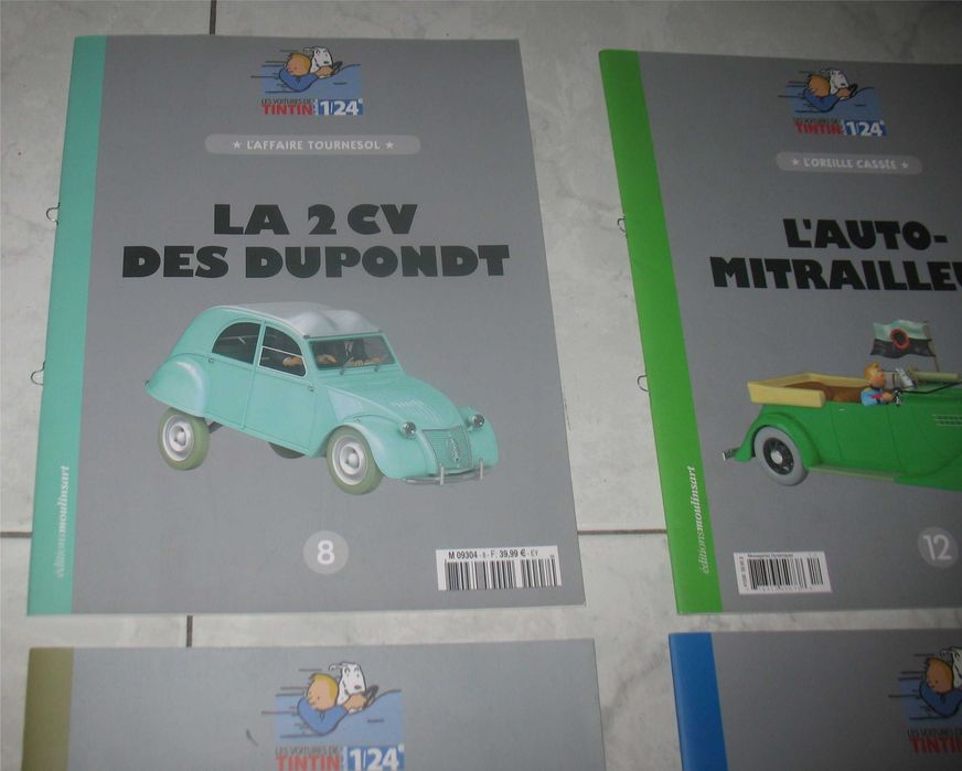 Lote de 4 Fascículos - Les Voitures de Tintin (1/24)