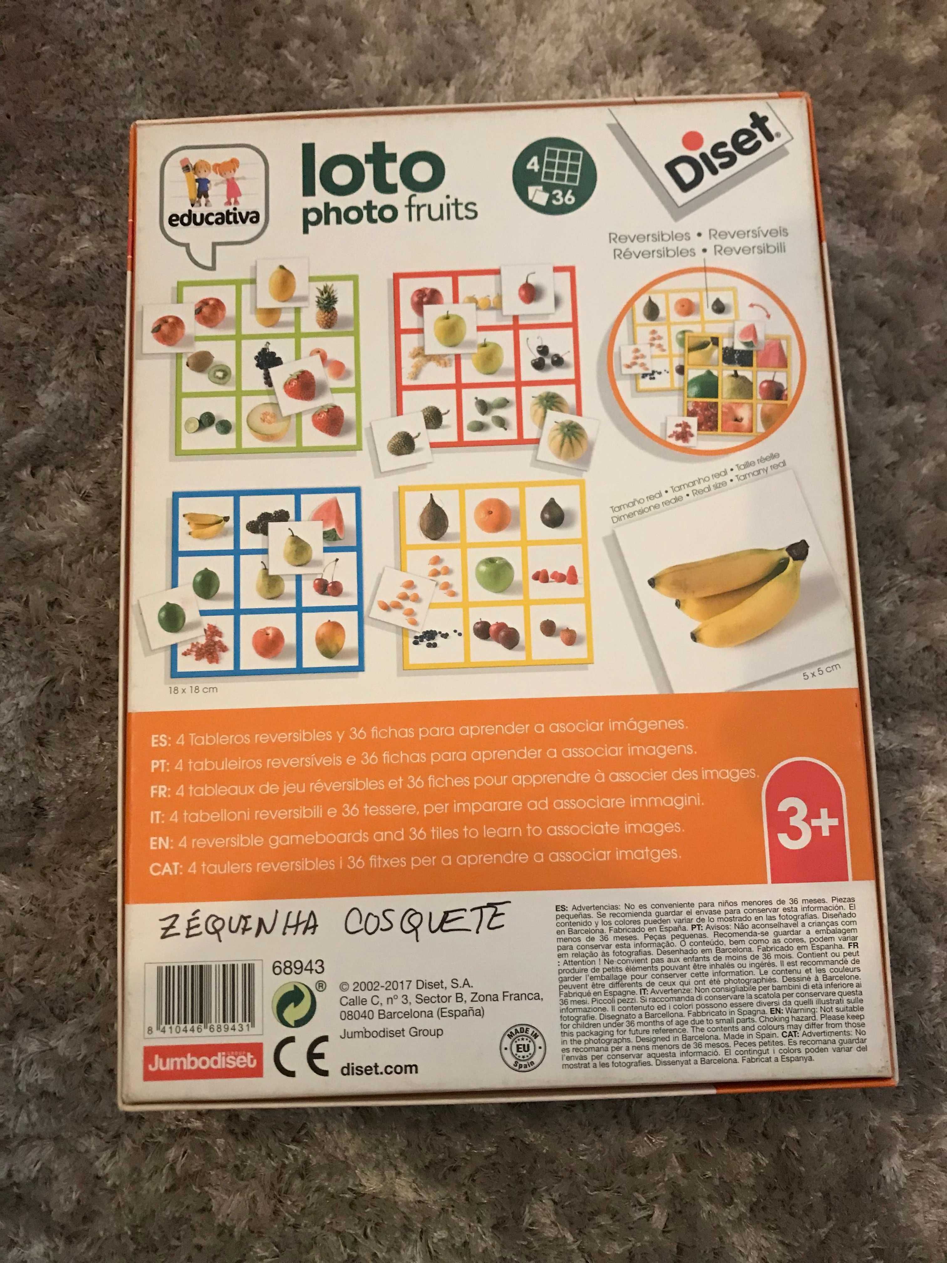 Jogo Loto - Fotos de frutas