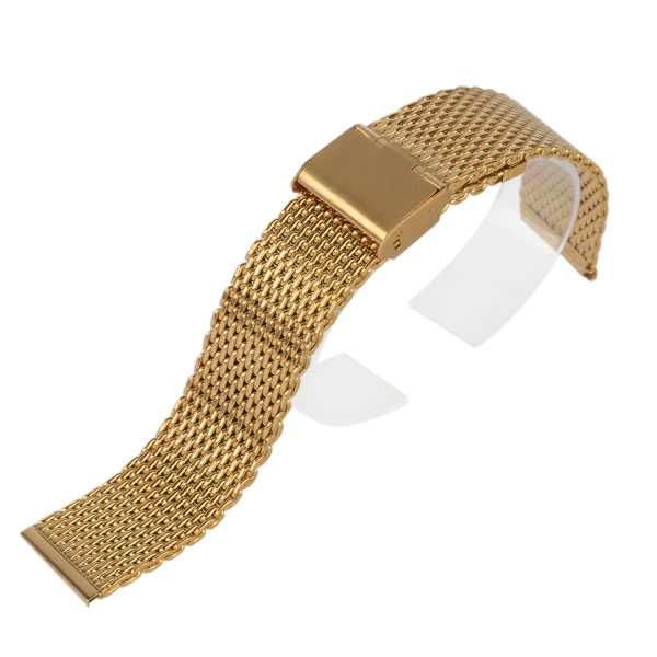 Bransoleta mesh 18mm do zegarka złoty kolor milano siatkowa