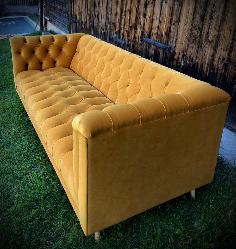 Sofa Kanapa Chesterfield na wymiar PRL Loft Retro