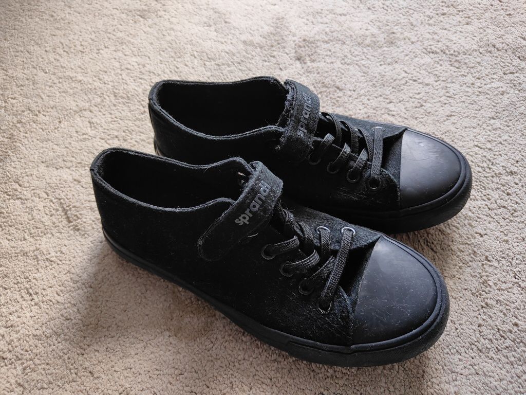 Buty dziecięce trampki sprandi czarne rozmiar 35