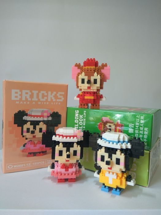 Лис, зайка, стич, качка,  дональд дак, микки маус, ведмежа, BRICKS