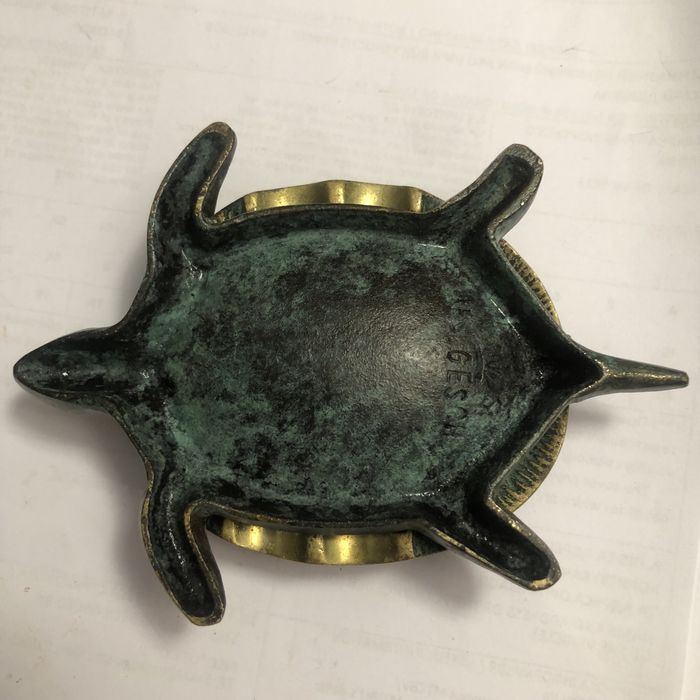 Папільничка підставка бронза латунь вінтаж черепаха