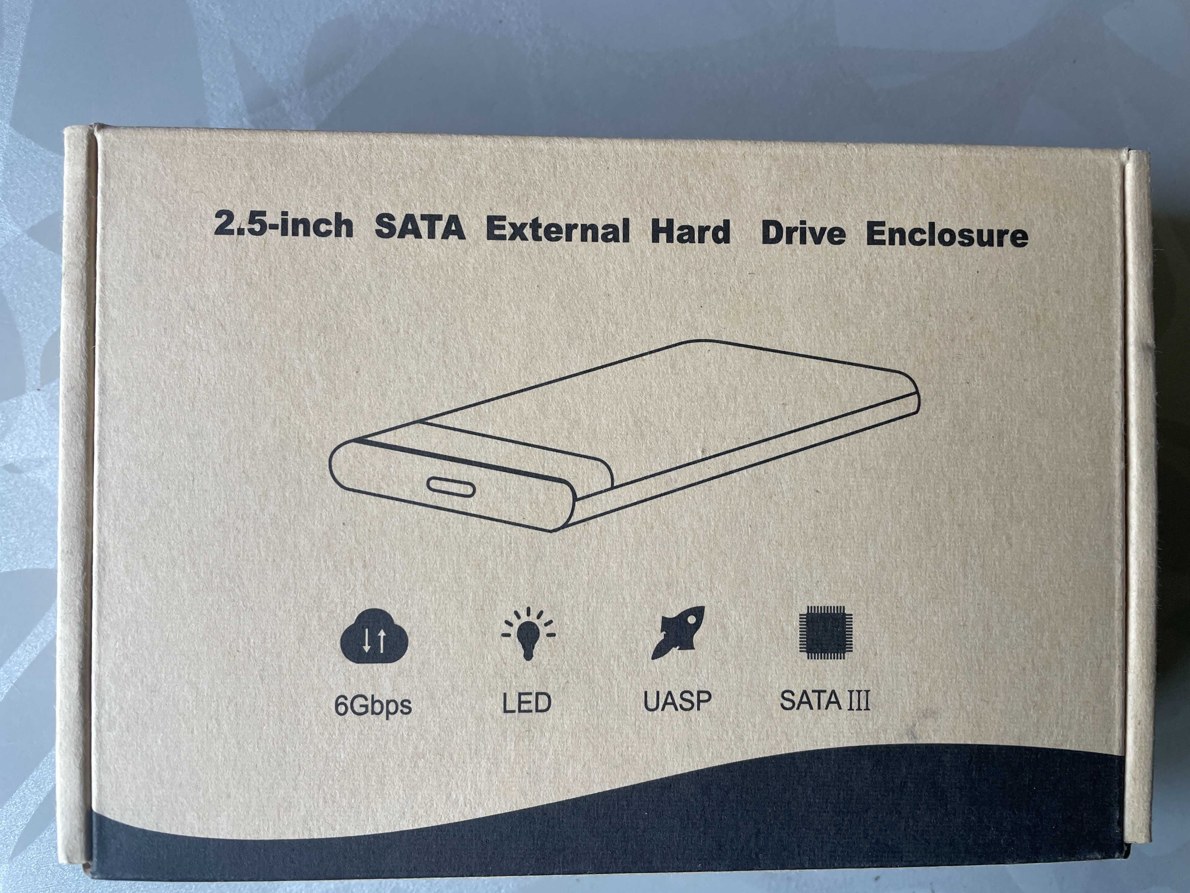 Obudowa dysku twardego 2.5'' złącze SATA III,kabel ,Led,6GbpS,
,UASP,