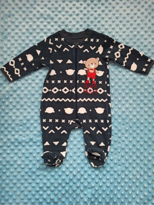 Pajacyk niemowlęcy świateczny polarowy