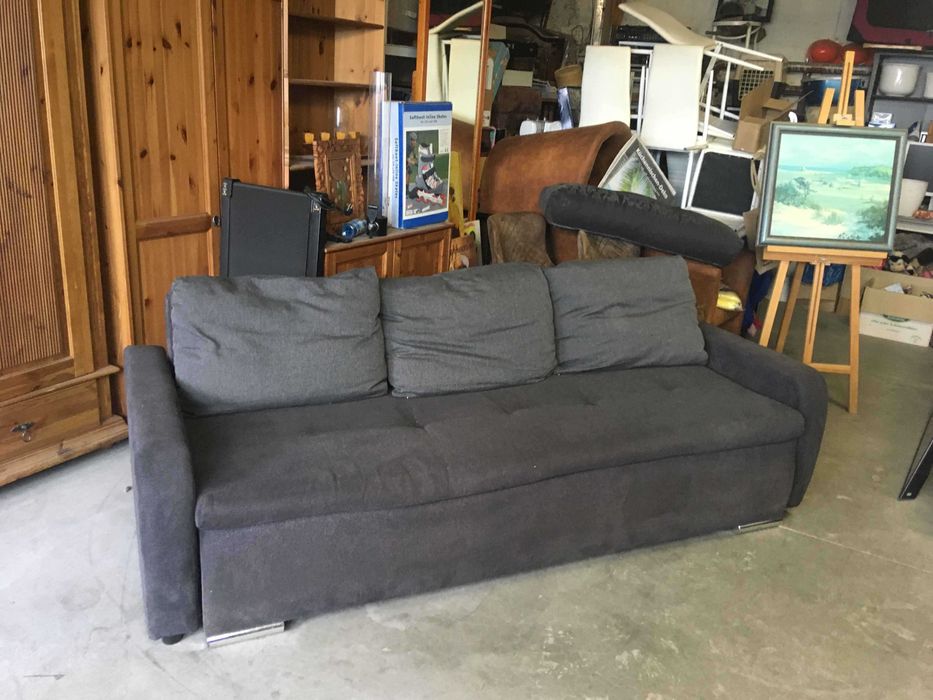 Wersalka sofa rozkładana szara