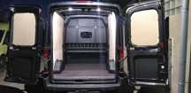 Zabudowa busa Ford Transit, zabudowa ze sklejki podłoga antypoślizgowa