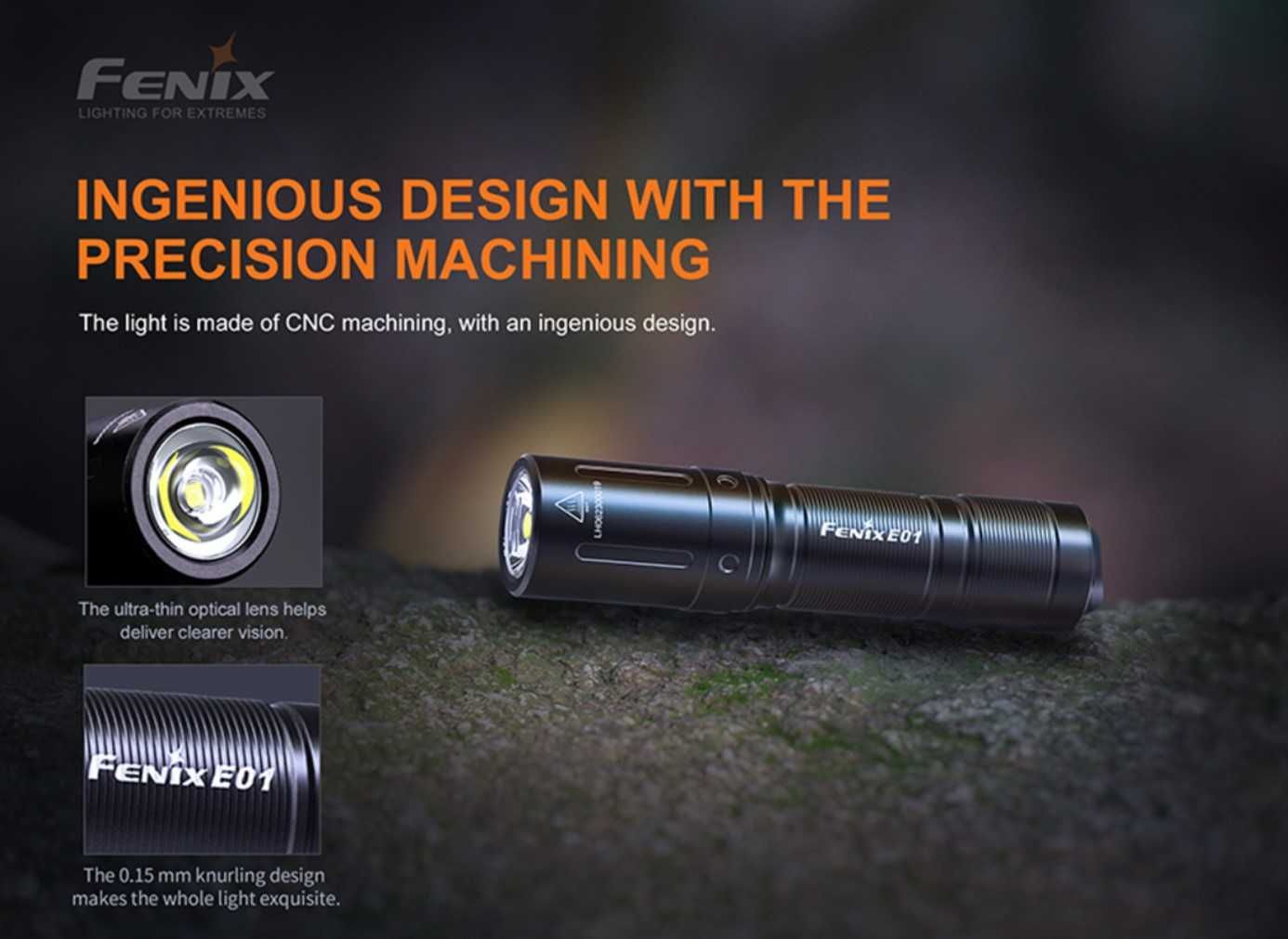 Latarka diodowa Miniaturka Fenix E01 V2.0 nowa Paragon lub FV