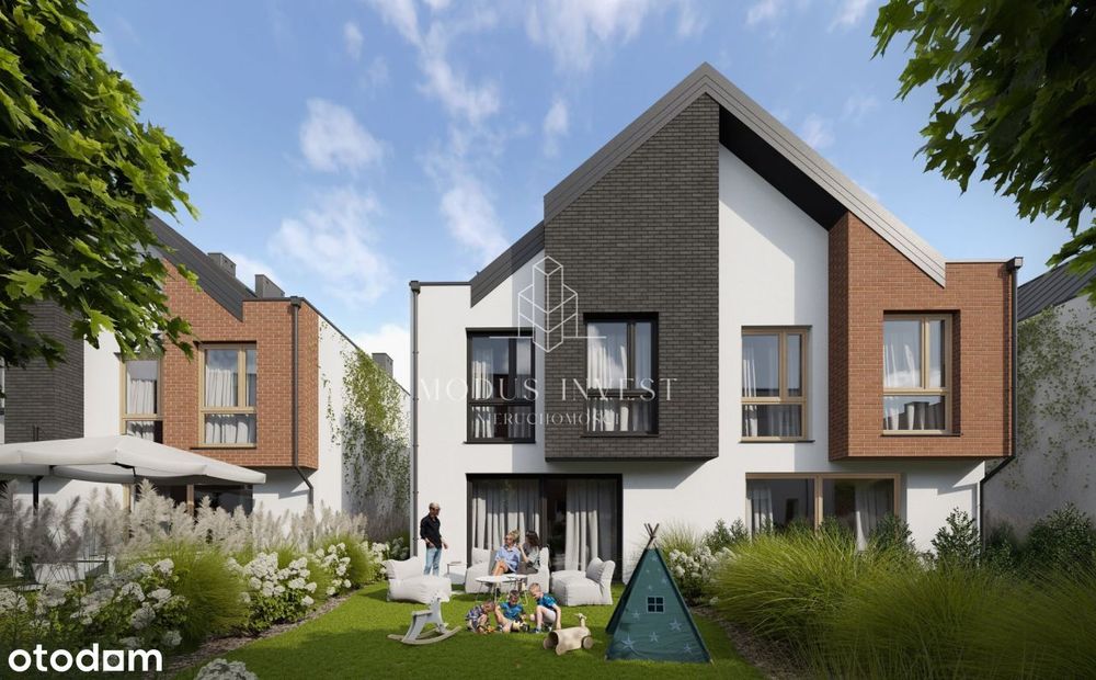 Dom z garażem w zabudowie szeregowej lub bliźniacz