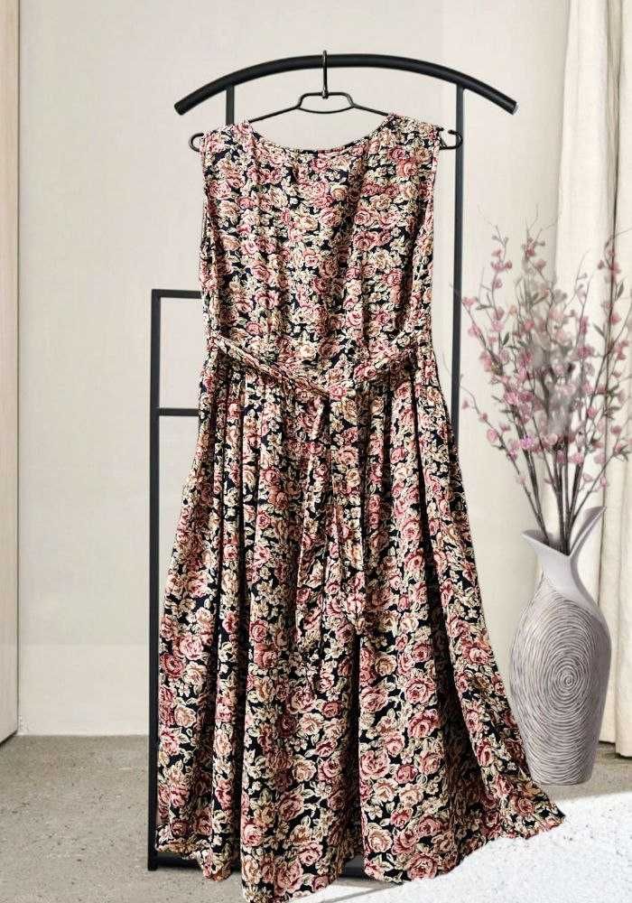 Базовое летнее платье вискоза Monsoon в цветочный принт, р. XL