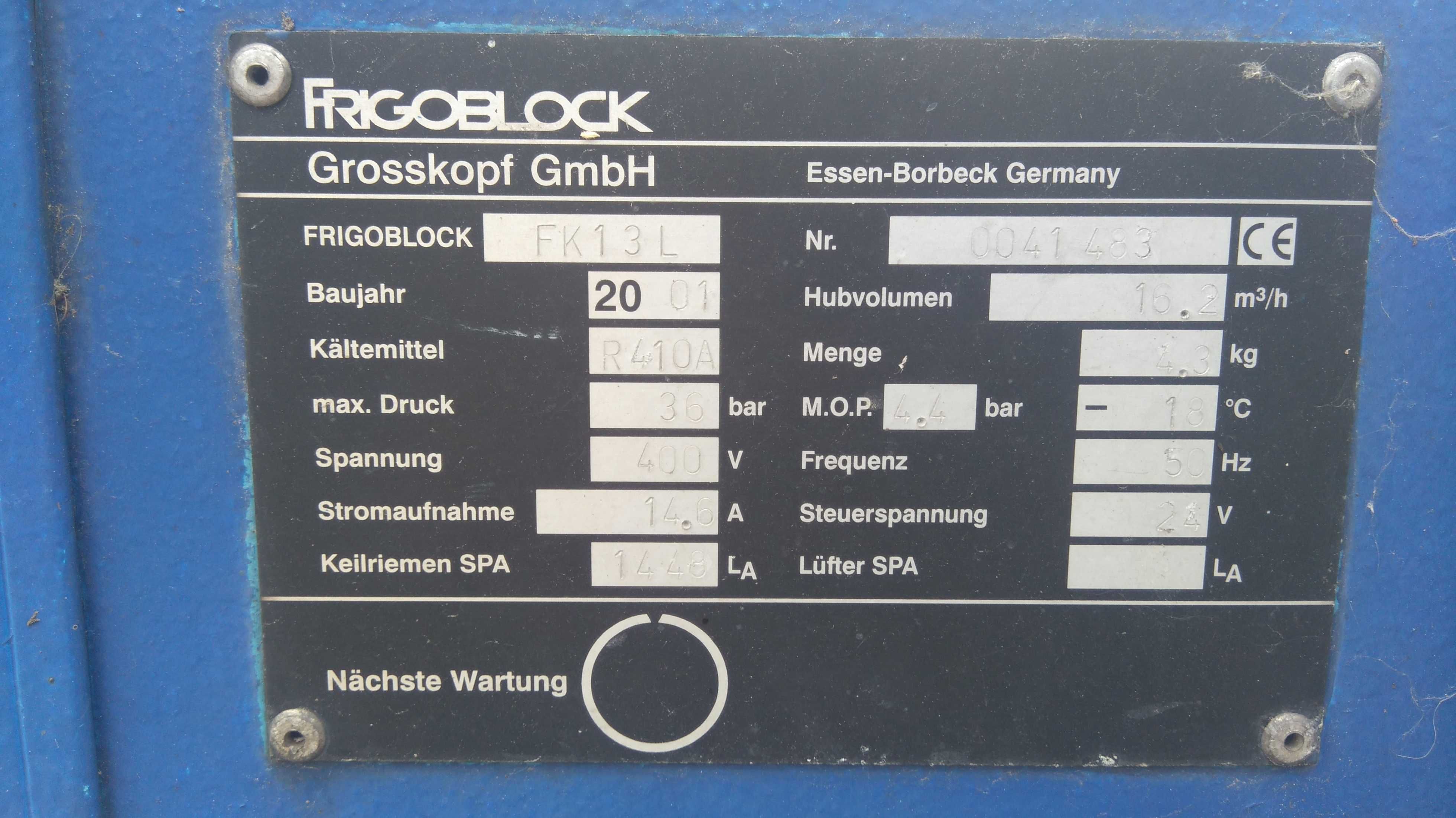 Frigoblock FK13 z prądnicą