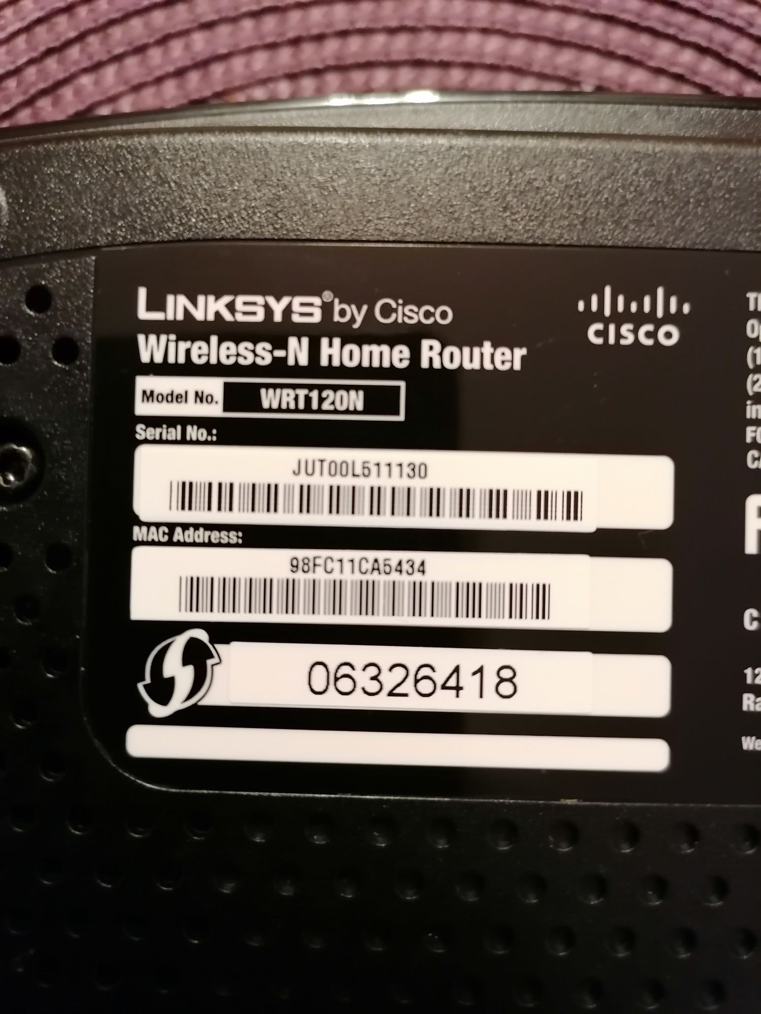 Linksys Wireless-N Home Router - WRT120N-EE