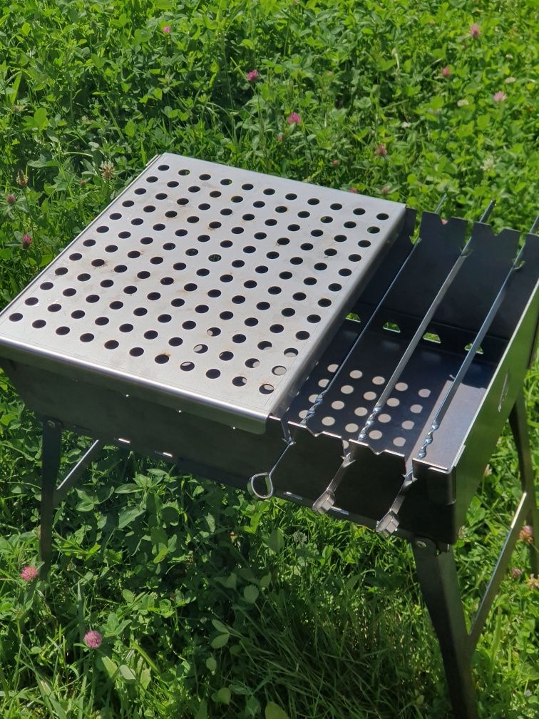 Grill Mangal składany walizka Solidny blacha 2mm na 7/8 szampurów