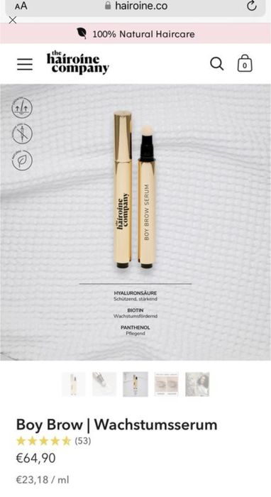 Сироватка для росту брів the hairoine company