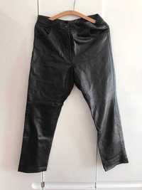 Skórzane czarne spodnie