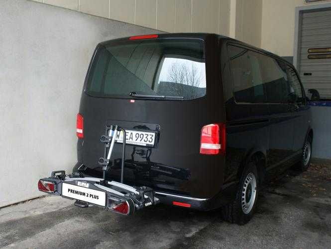 EUFAB składany bagażnik rowerowy na hak Premium2 + VAN Kamper XL Klapa