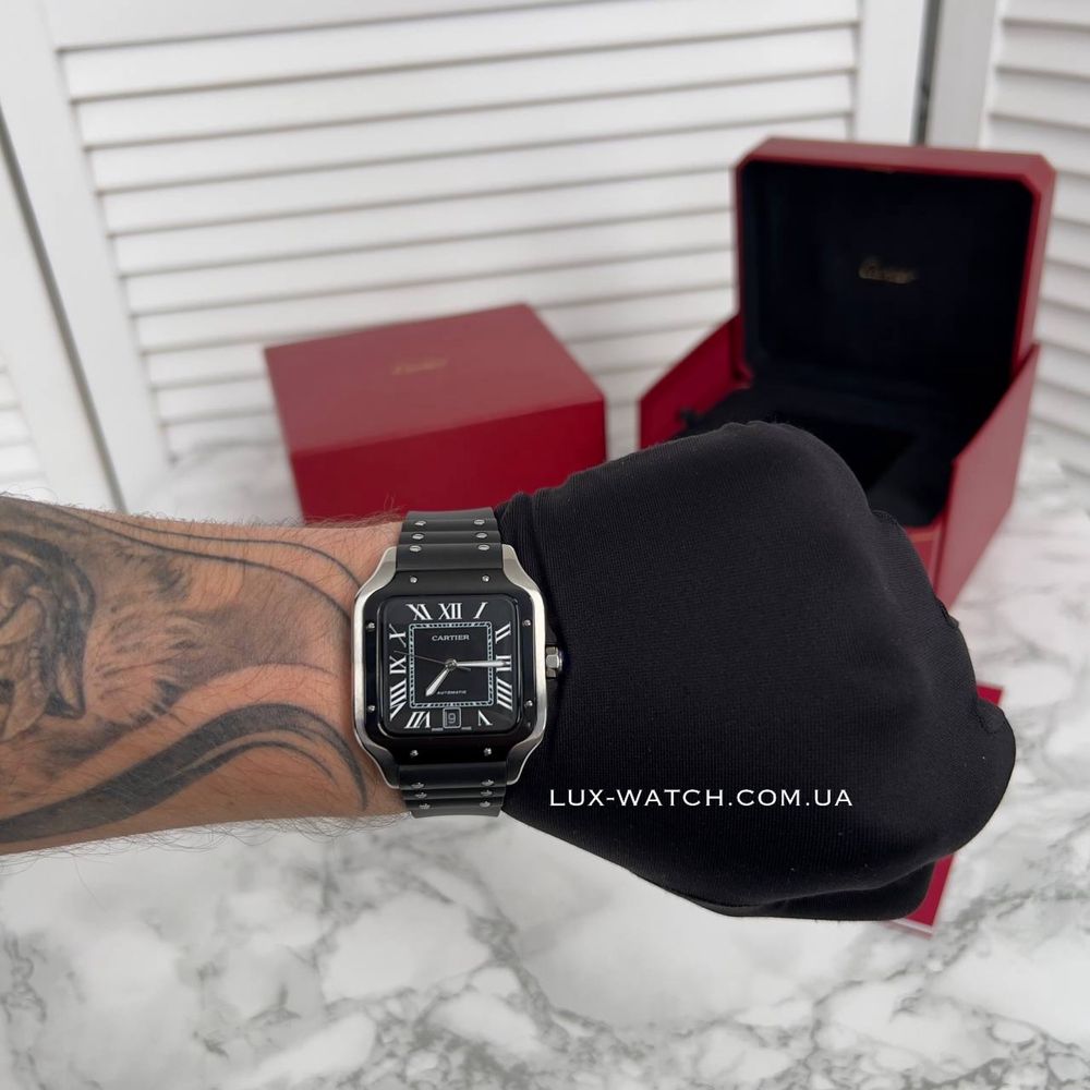 Крутые мужские часы Cartier Santos