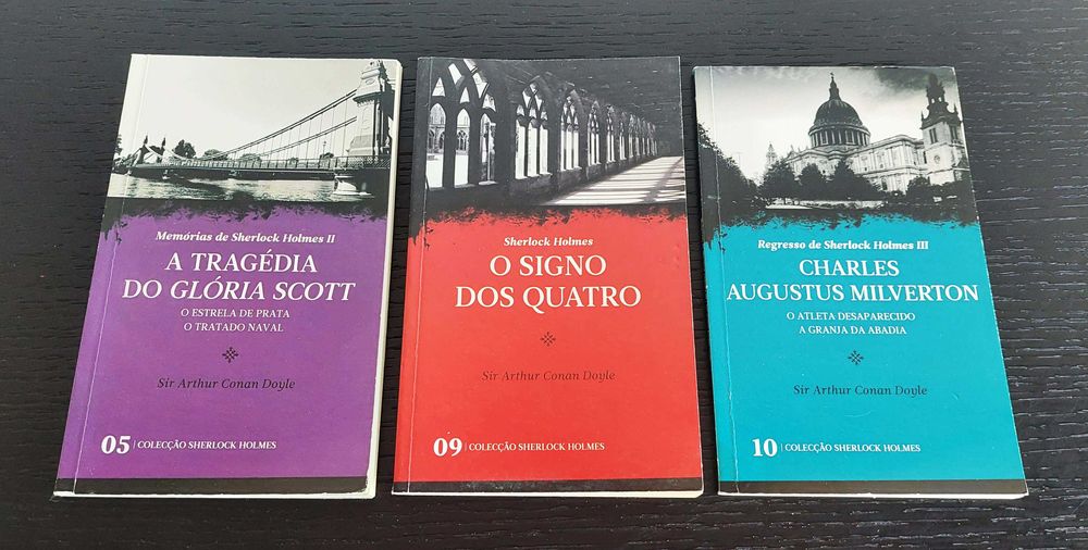 Livros da Colecção "Sherlock Holmes" do Jornal de Notícias