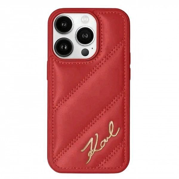 Etui Karl Lagerfeld Diagonal Quilted Script na iPhone 15 / 14 / 13 - c