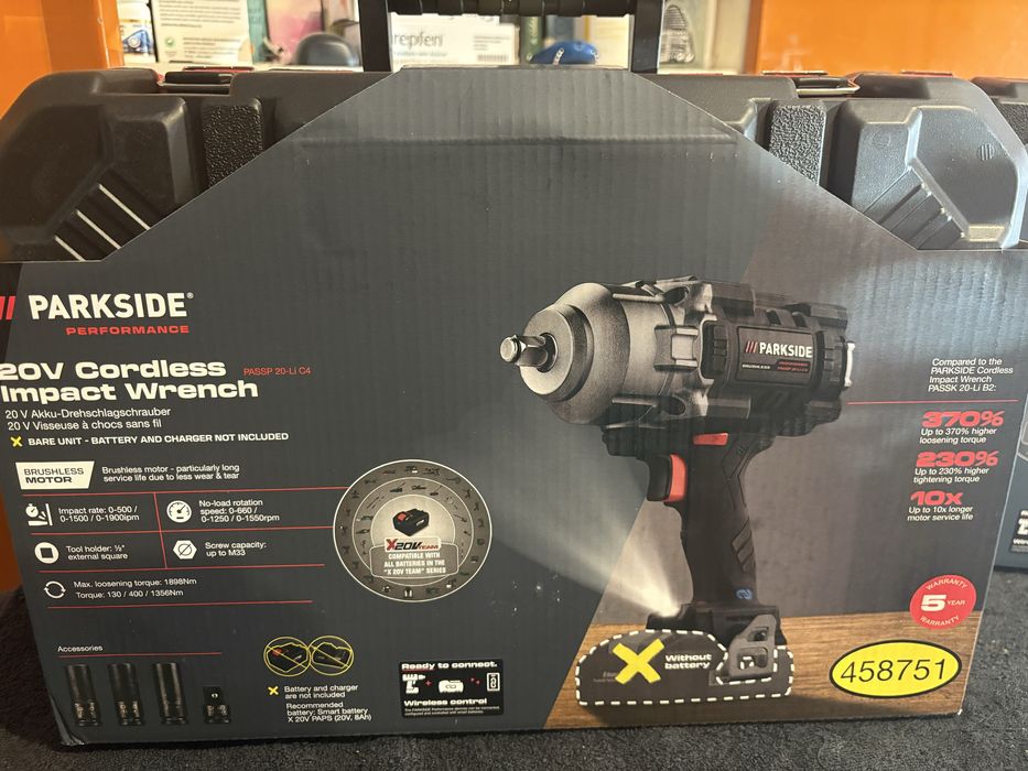 Chave de Impacto Parkside Performance - 20v NOVA