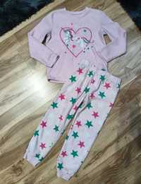 Piżama dla dziewczynki ciepła miła z jednorożcem Fox&bunny Sinsay 128